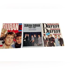 Vintage Duran Duran Paperback Books Set of 3 9” x 12”